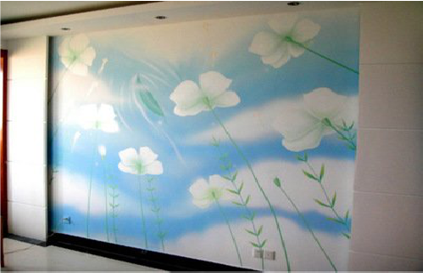 黄陵画墙绘怎么画好白云的蓬松感？