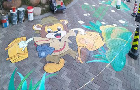 黄陵夏季画地面彩绘会遇到的问题