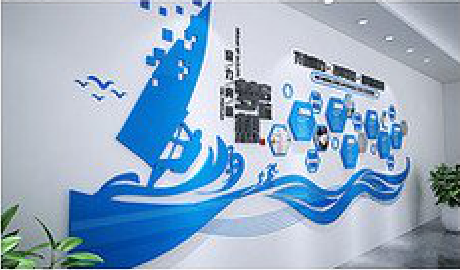 黄陵海浪主题文化墙如何设计？