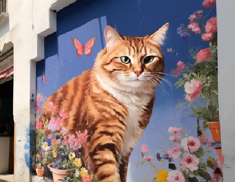 黄陵自己绘制有个性的手绘墙