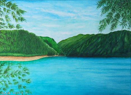 黄陵在墙绘中，如何绘画绿水青山？